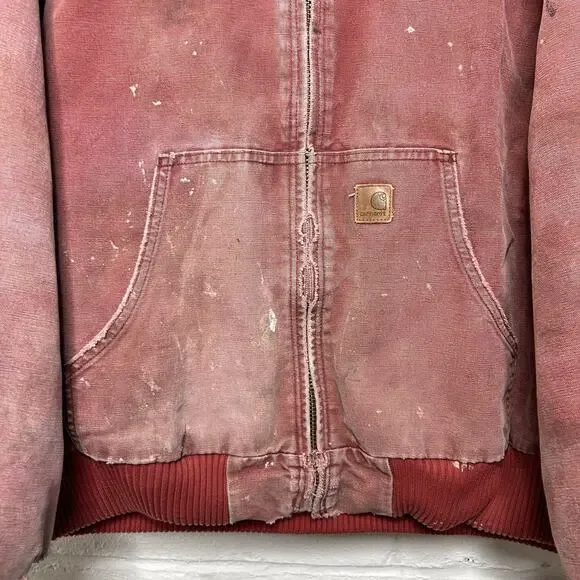 Y2K Carhartt Quilted Active Jacket “Dark Red” J130 DKR